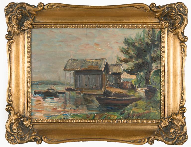 Väinö Kamppuri, A Cottage by the Shore.