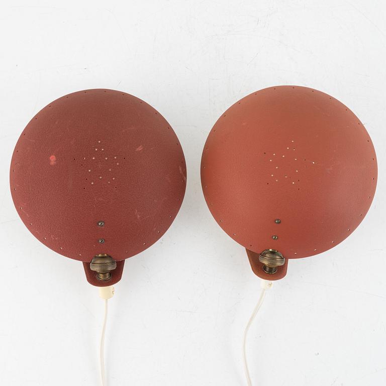 Wall lamps, a pair, Swedish Modern, 1940s.