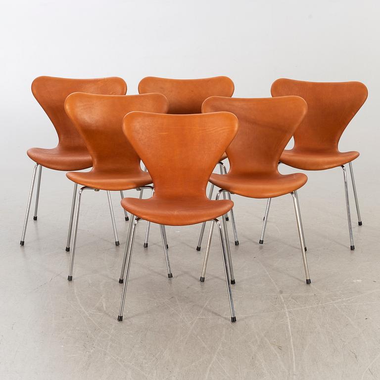 ARNE JACOBSEN,  6 st "Sjuan" för Fritz Hansen.
