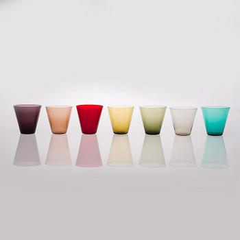 KAJ FRANCK, GLASS, 7 pcs, "Kartio" 2744, in Toive packaging, Kaj Franck, Notsjö, Finland's middle of the 20th century.