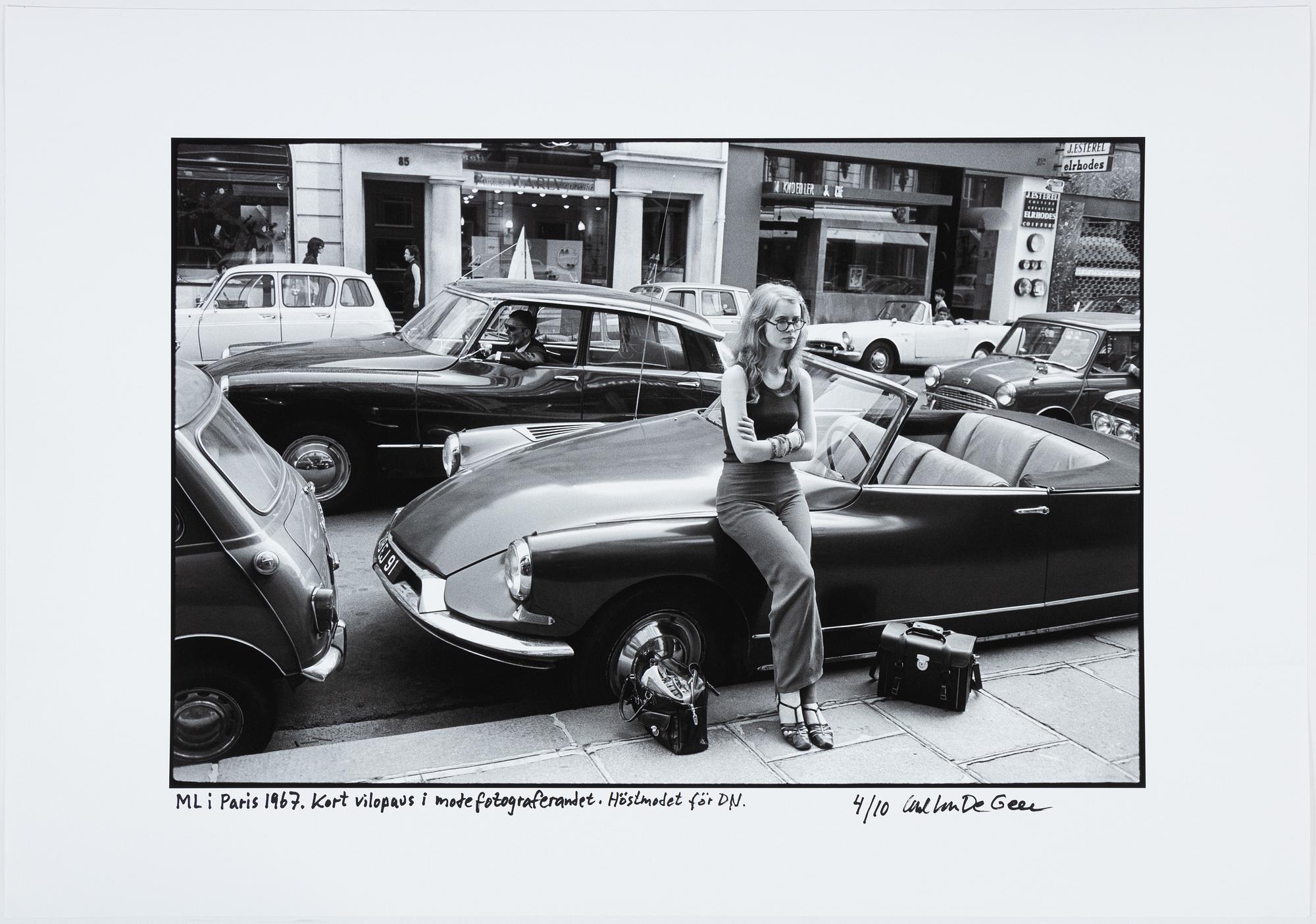 Carl Johan De Geer, photo, signed 4/10.