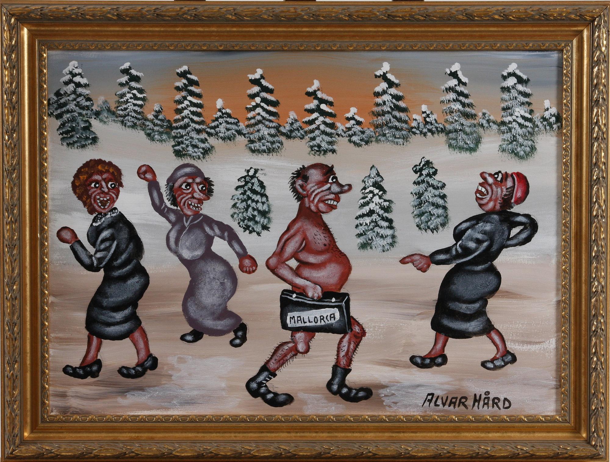 HÅRD, ALVAR, olja på duk, sign. Även sign a tergo.