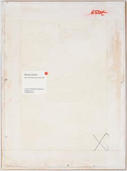 MARTIN DISLER, akvarell, signerad, daterad á tergo 1985.