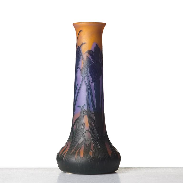 Fritz Blomqvist, an Art Nouveau cameo glass vase, Orrefors, ca 1915.