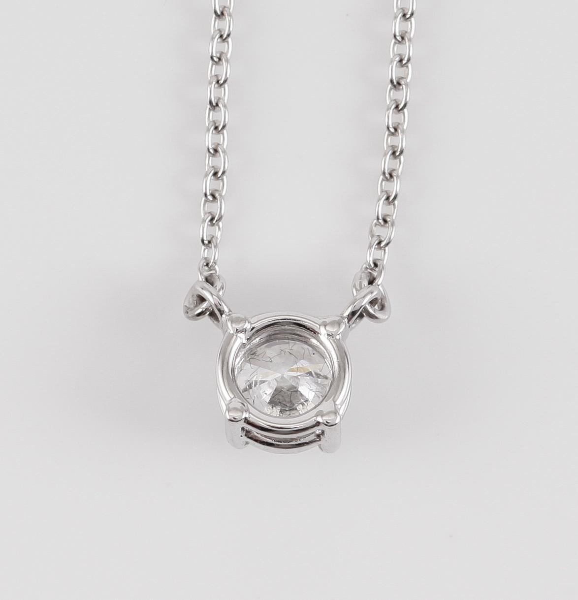 COLLIER, 18K vitguld och diamant ca 0.83 ct.