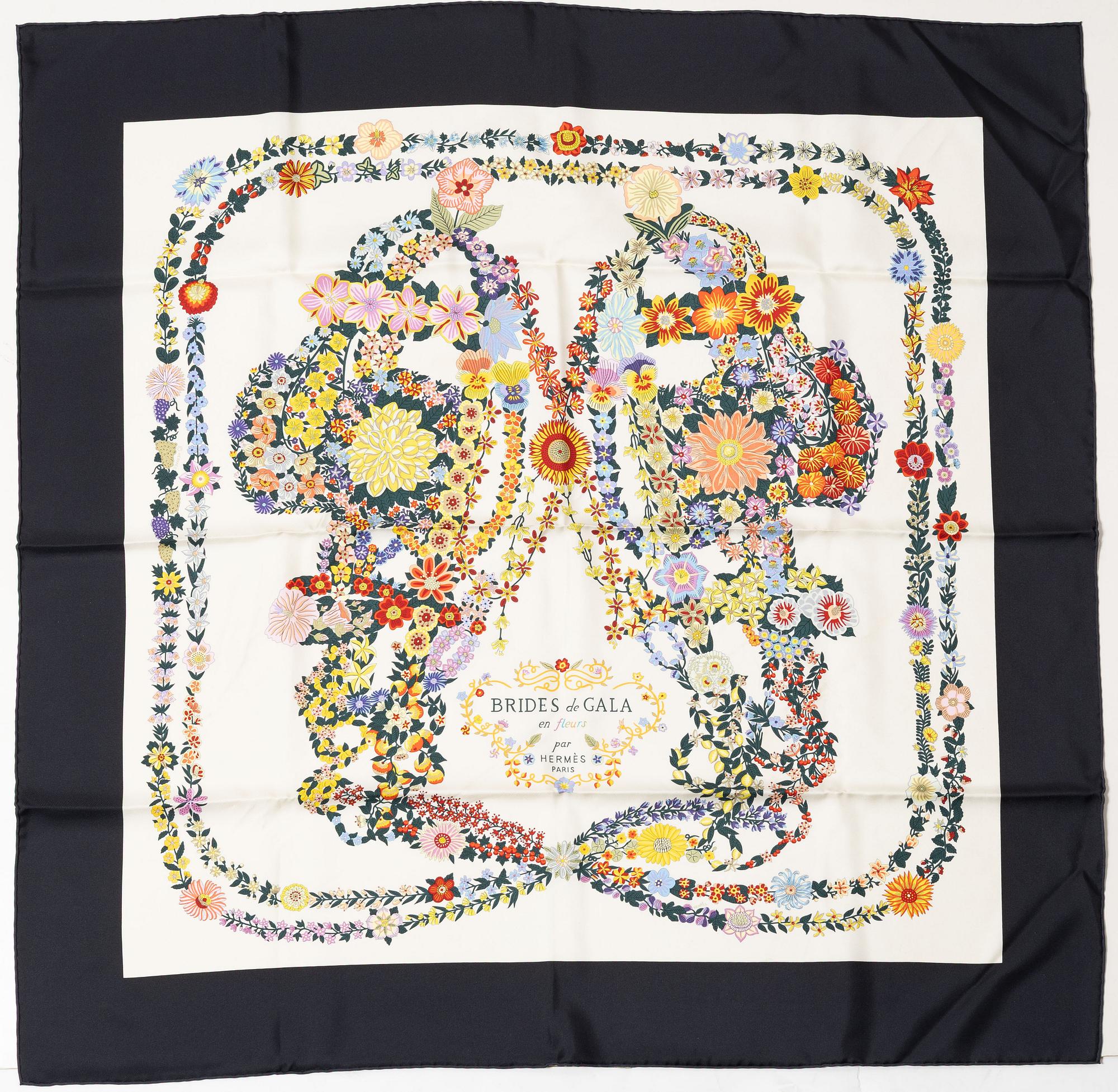 Hermès, scarf, "Brides de Gala en Fleurs".