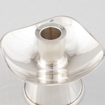 Tore Eldh, candlestick, sterling silver, Ceson, Gothenburg 1973.