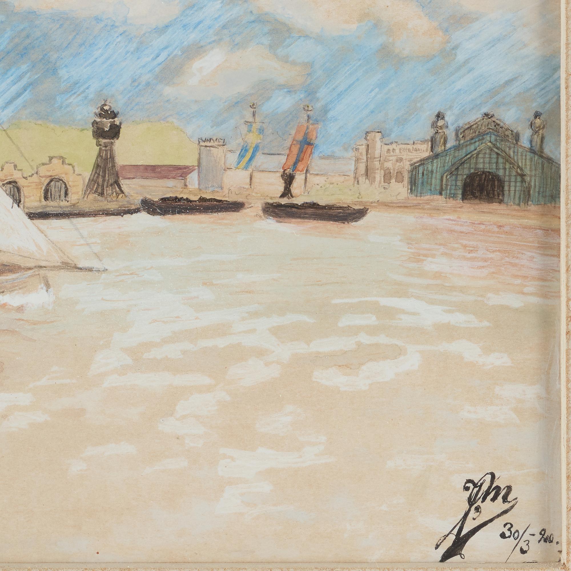 UNKNOWN ARTIST, 19th Century, watercolour, signed and dated.