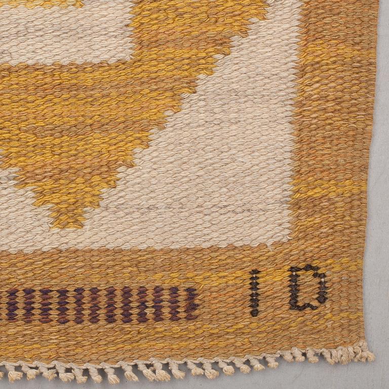 CARPET. Flat weave. 252,5 x 165 cm. Signed JLH ID. Sweden around the 1950's-60's.