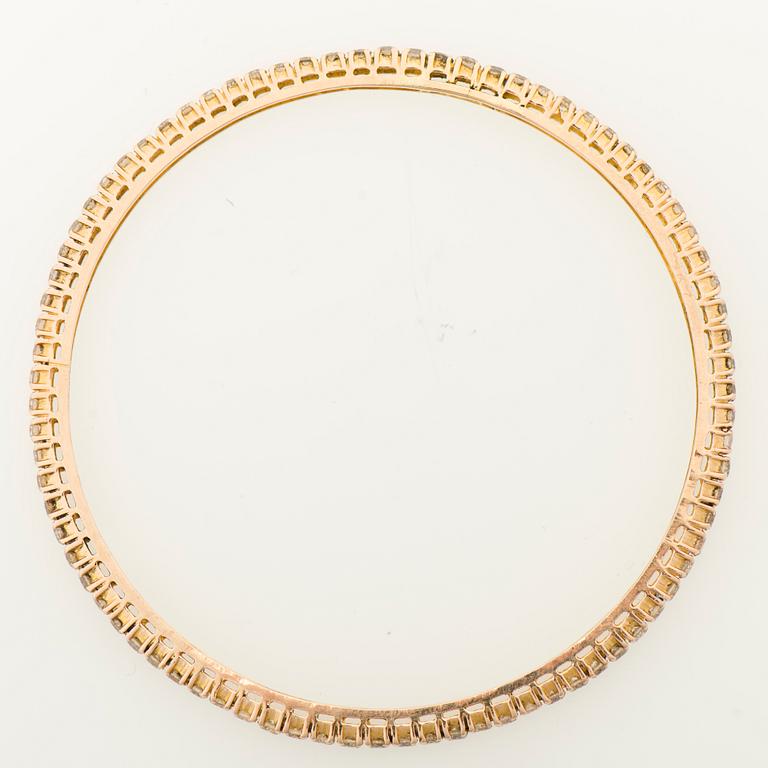 ARMRING, briljantslipade diamanter, 14K guld.