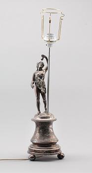 BORDSLAMPA, nysilver, Palmgren, omkring år 1900.