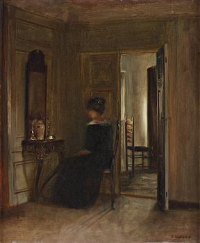 Carl Holsoe, Interior with woman.