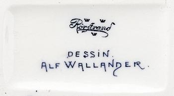VASER, ett par, flintgods, jugend, dessin Alf Wallander Rörstrand, 1900-talets början.