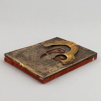 A russian icon with ochlad, 20th Century.