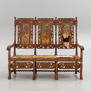 A Baroque-style sofa, late 19th century.