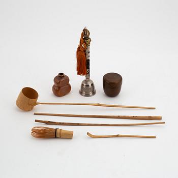 A set with eight items for Japanese tea ceremony, 20th Century.