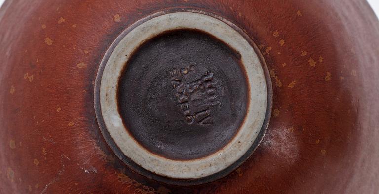 SKÅLAR, 2 st, stengods, Saxbo.