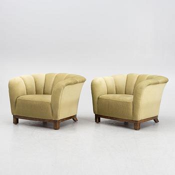 Fåtöljer, ett par, Swedish modern, 1930-tal.