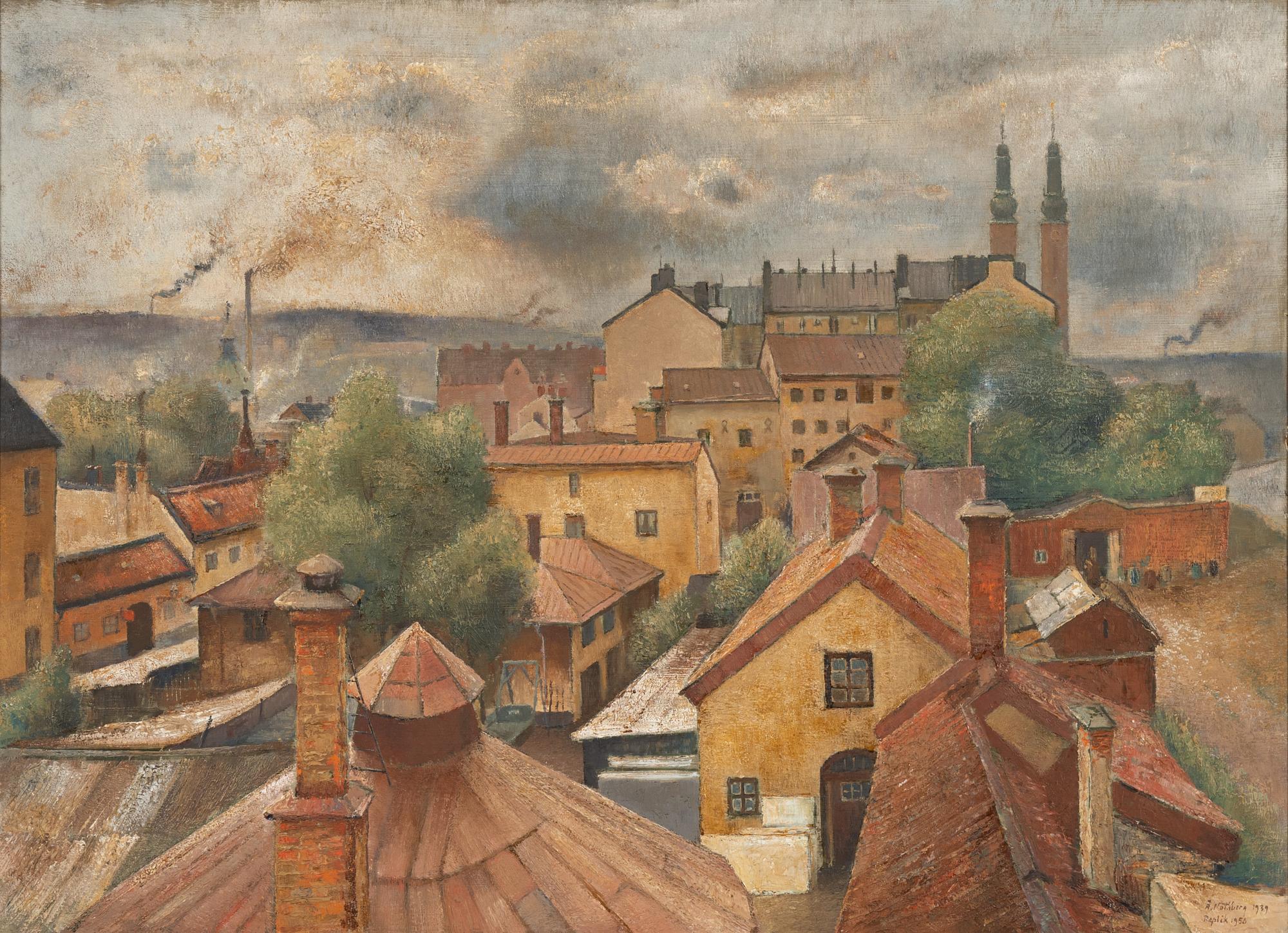 Åke Nothberg, oil on panel, signed and dated 1939 (replica 1950).