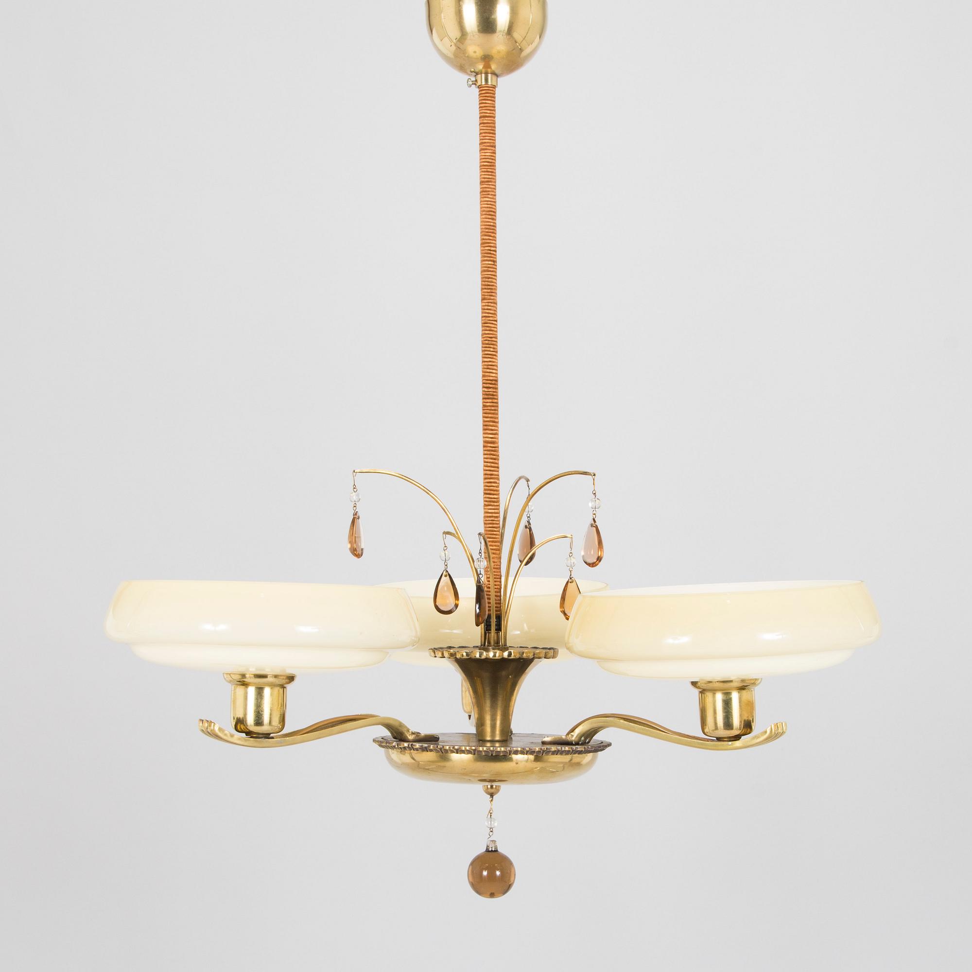 Paavo Tynell, taklampa modell 1253/3 Taito, 1930-tal.