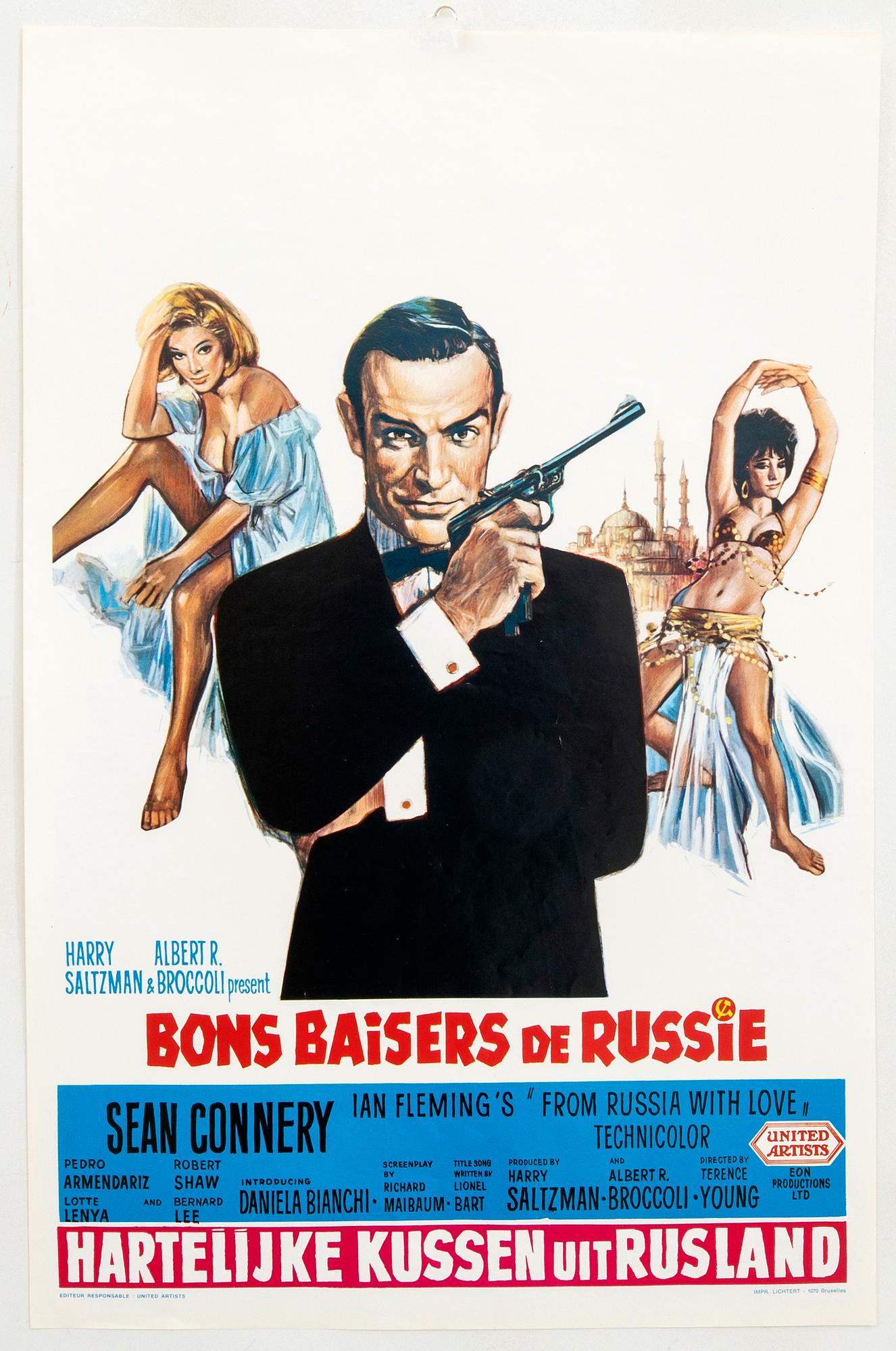 A Belgian movie poster James Bond "Bon Baisers de Russie" (From Russia with love) 1963/64.