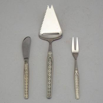 BESTICK, 109 delar, tenn och rostfritt stål, Hardanger, Norge, 1970-tal.