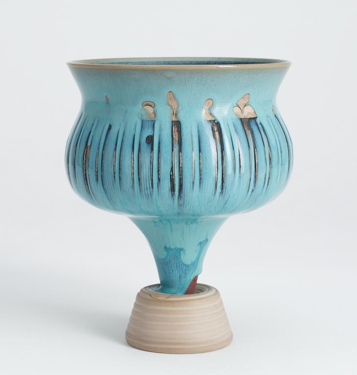 A Wilhelm Kåge 'Farsta spirea' stoneware vase, Gustavsberg studio 1957.
