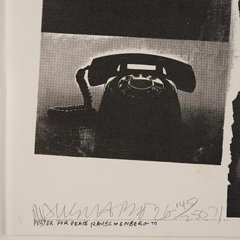 Robert Rauschenberg, "Poster for peace Rauschenberg 70".