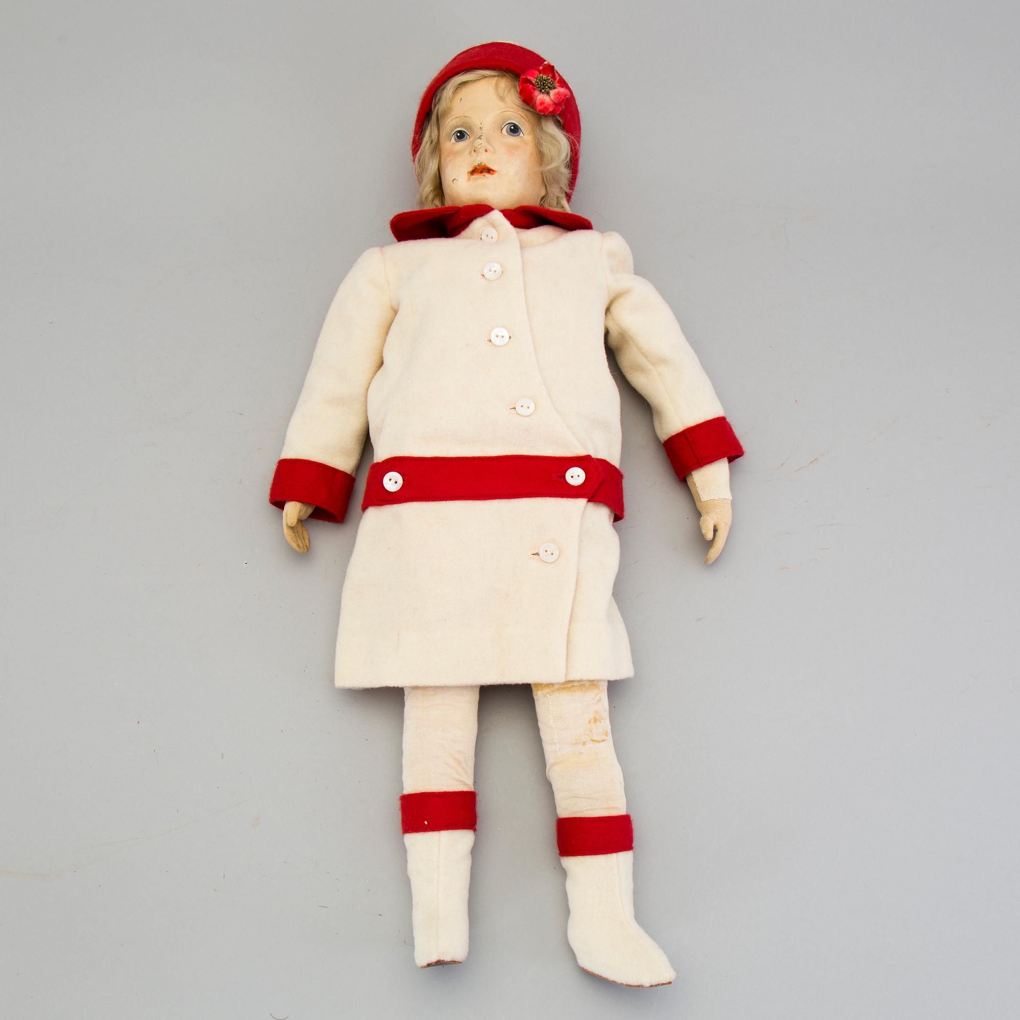 A doll, in the style of Dora Petzold, first half of the 20th century.