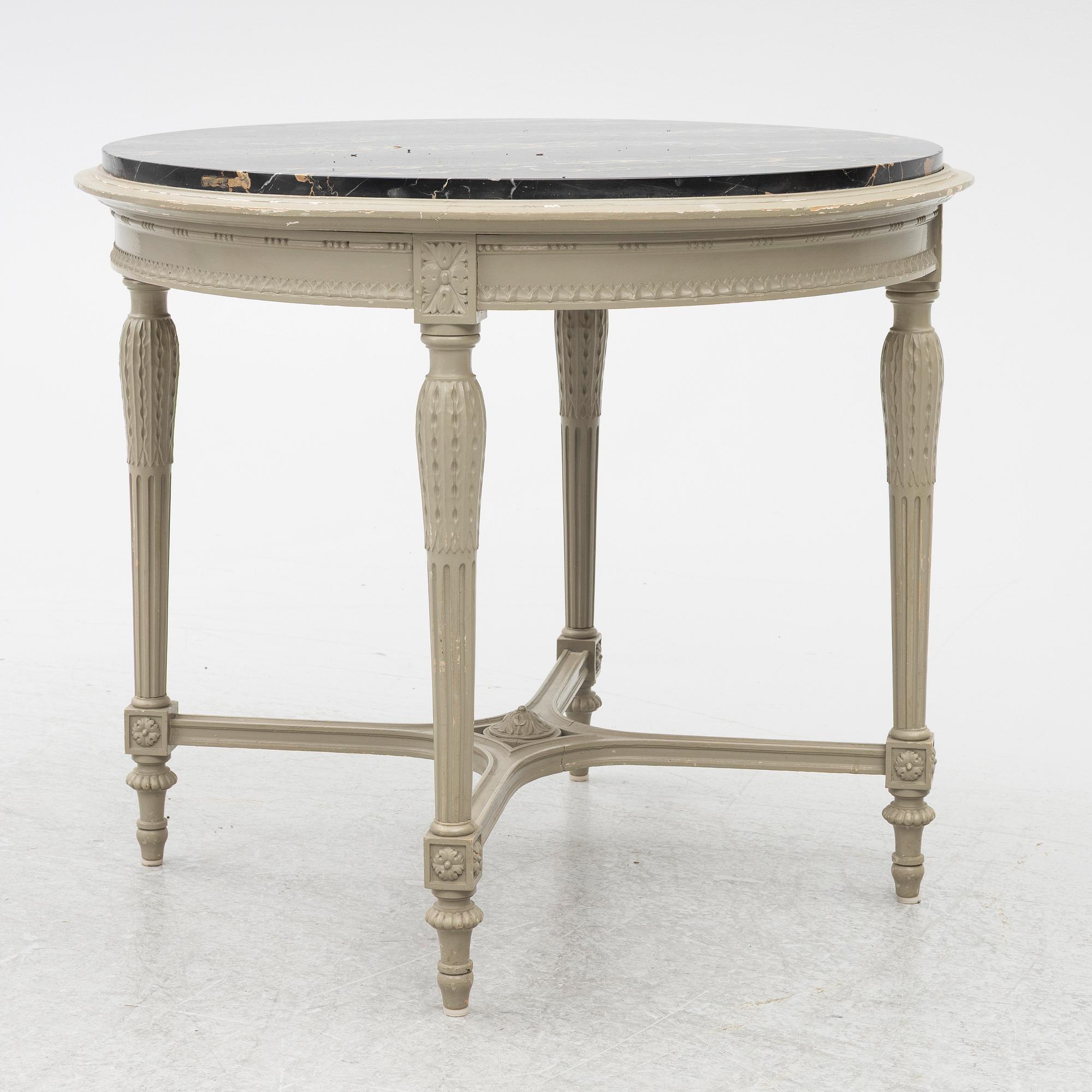 Salongsmöbel, 6 delar, gustaviansk stil, 1900-tal.