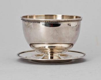 SÅSSKÅL, silver, Guldsmeds AB, Stockholm 1954. Vikt 490g.