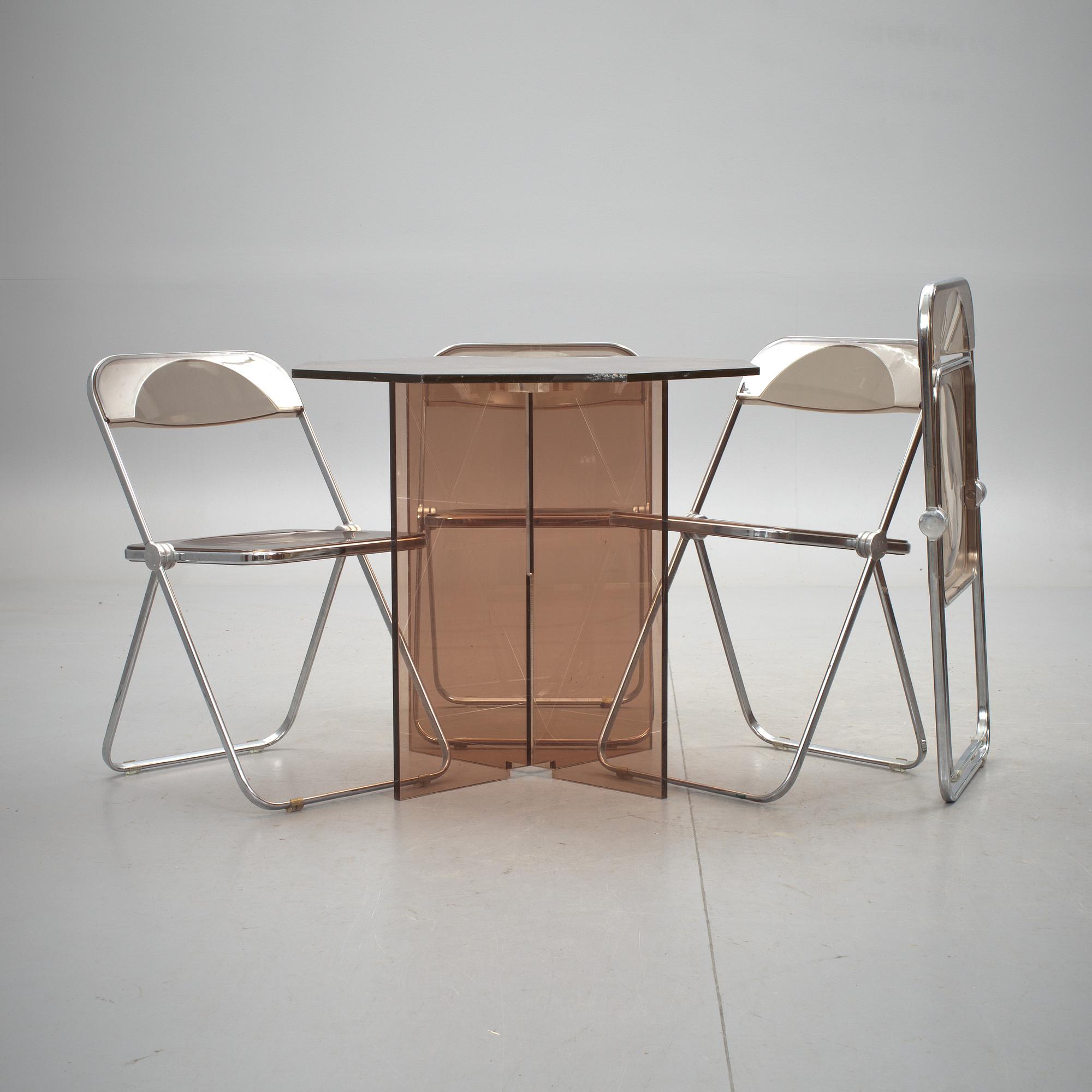 BORD MED STOLAR, 4+1 design Giancarlo Piretti, Castelli, Italien.