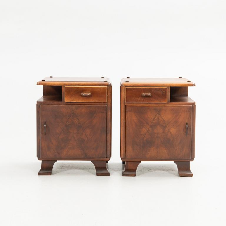 Nightstands, a pair, first half of the 20th century.