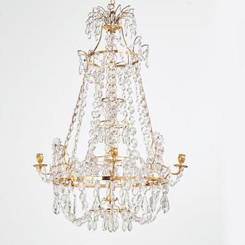 A Swedish Gustavian 1790's four-light chandelier.