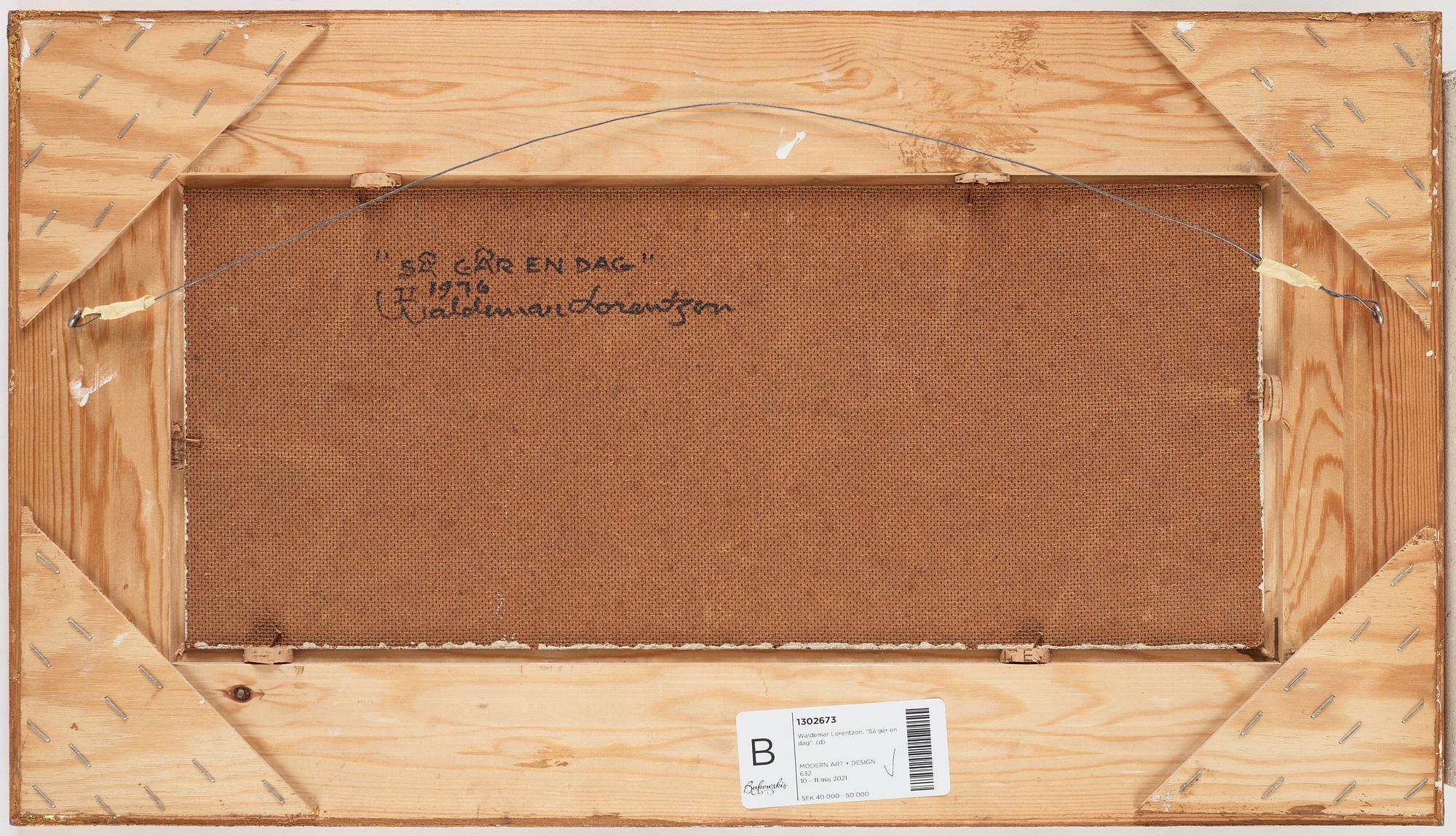 Waldemar Lorentzon, "Så går en dag".