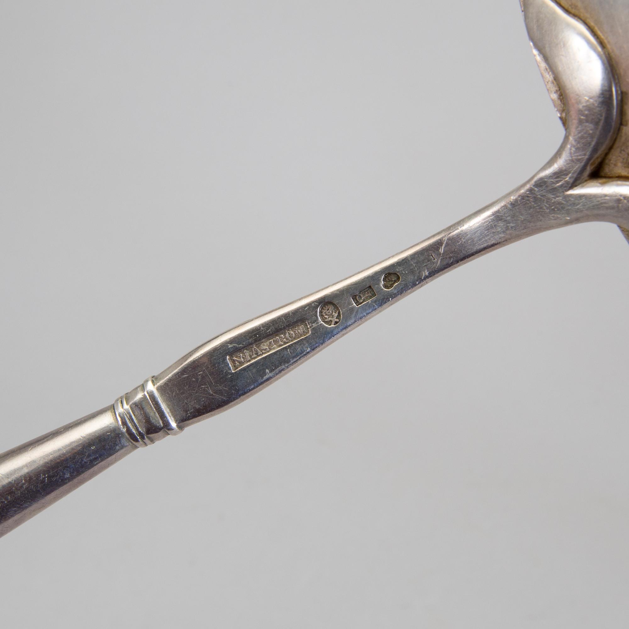 A Silver Soup Ladle by Nils Johan Åström, Sundsvall, 1846.