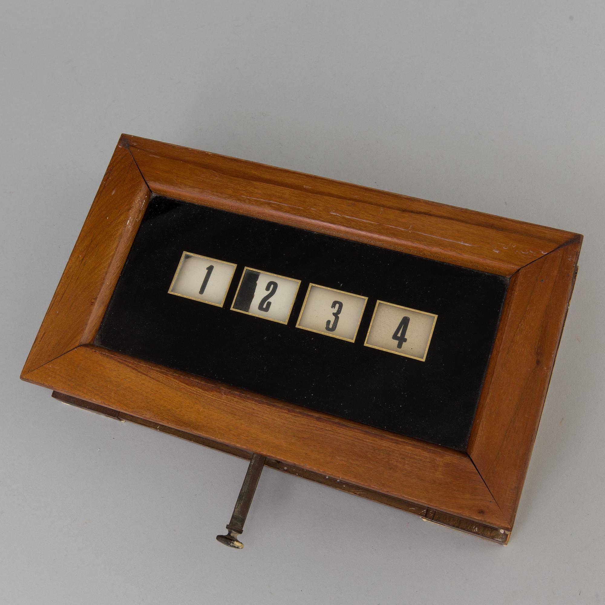 A 20th century servants bell box for four rooms.