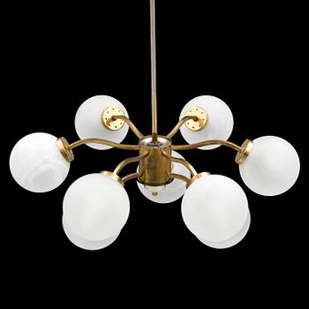 A second half of the 20th century brass ceiling lamp.