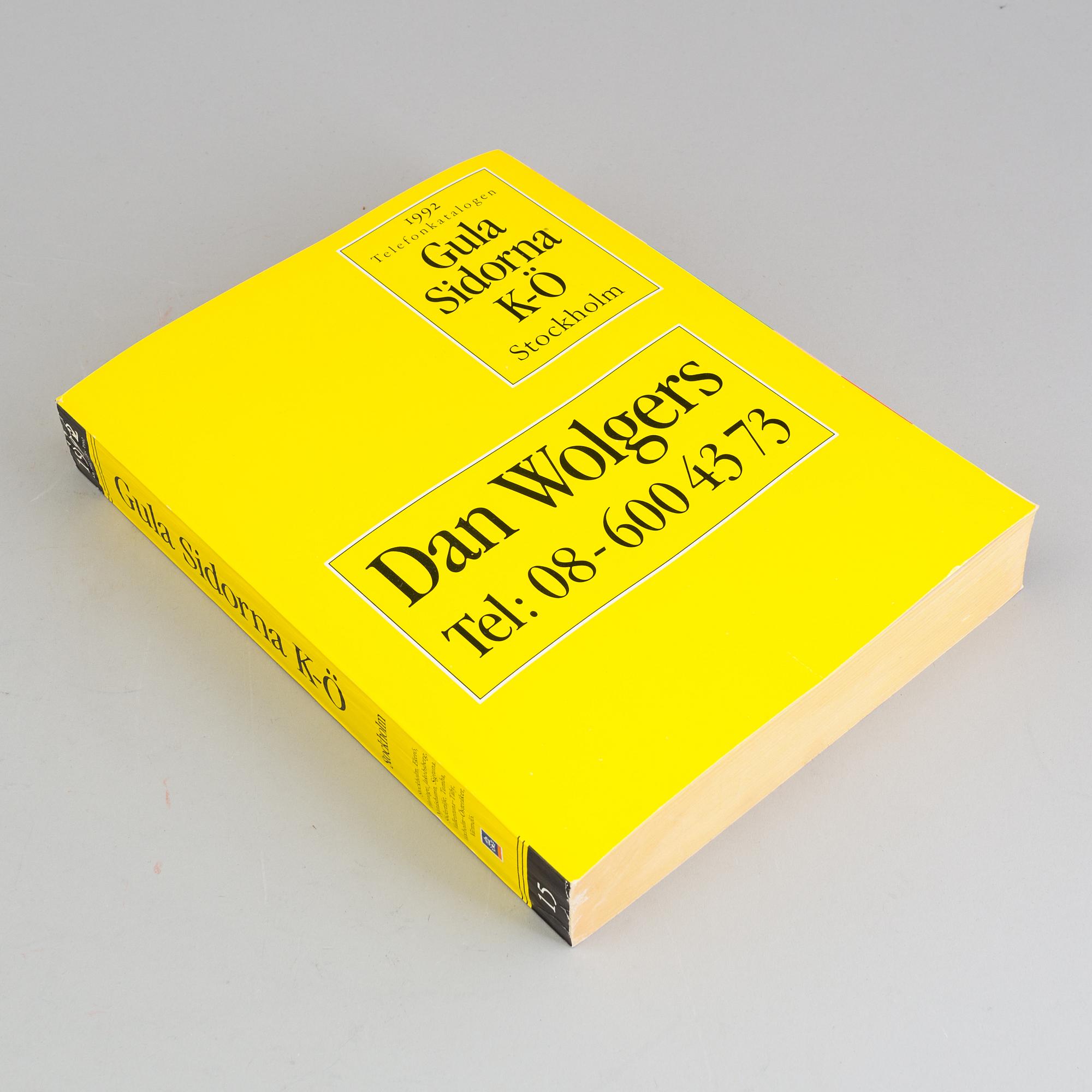 DAN WOLGERS, telefonkatalog, 1992.