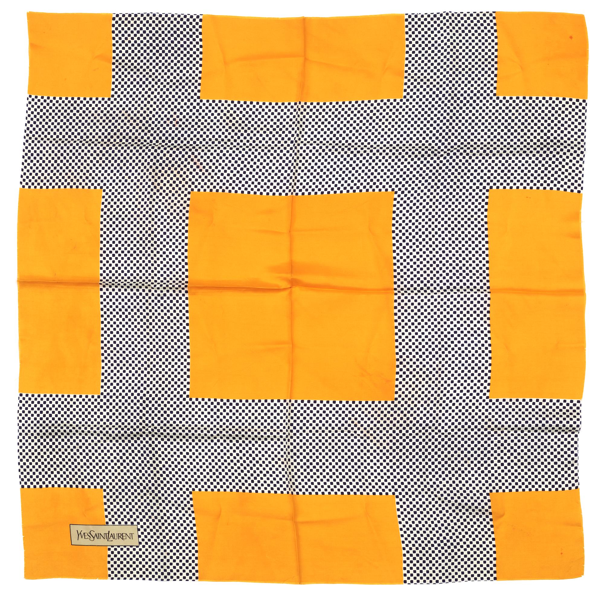 YVES SAINT LAURENT, 2 st scarves.