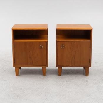 A pair of bedside tables, 1940s/50s.