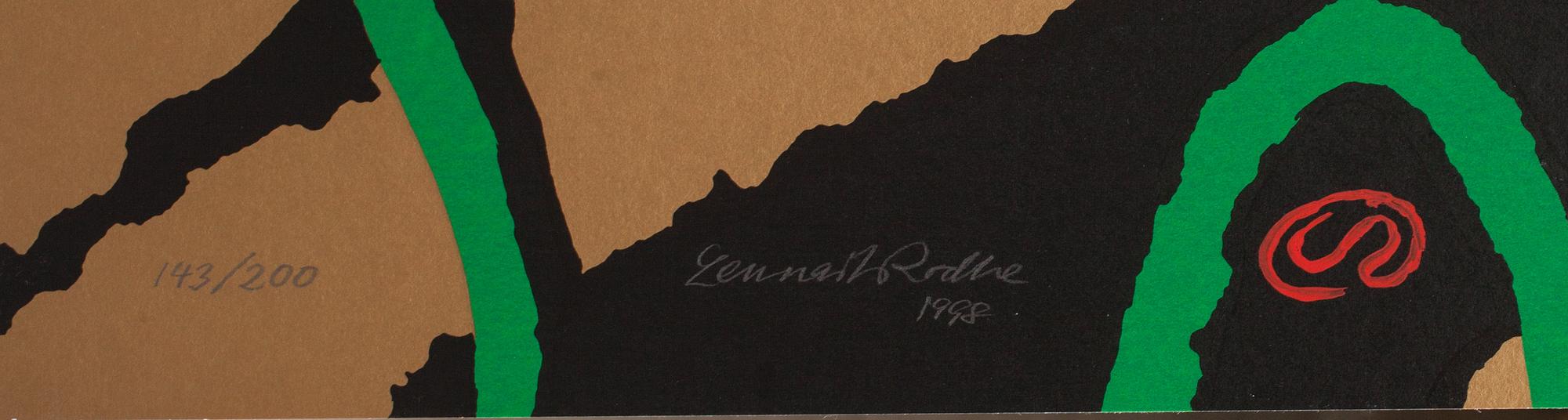 LENNART RODHE, färglitografi, signerad och numrerad 143/200, daterad 1998.