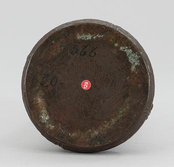 A G Backlund & Hugo Elmqvist art nouveau patinated bronze vase, AB Hugo Elmqvist, Stockholm.