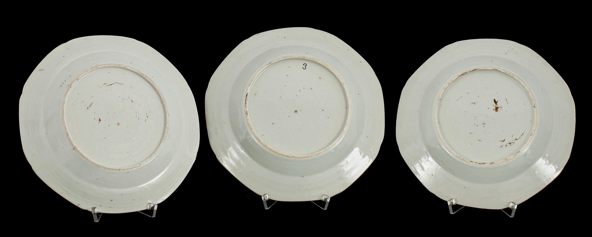 TALLRIKAR, 8 st, Kina, 1800-talet första hälft.