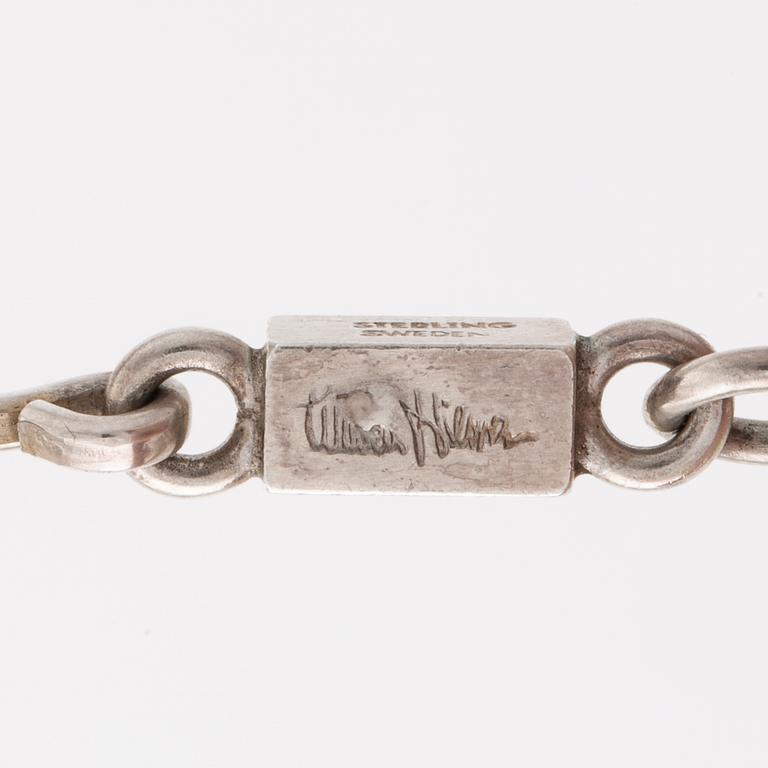 A Wiwen Nilsson necklace and bracelet, sterling silver,Lund 1967. Total weight 93 gram.