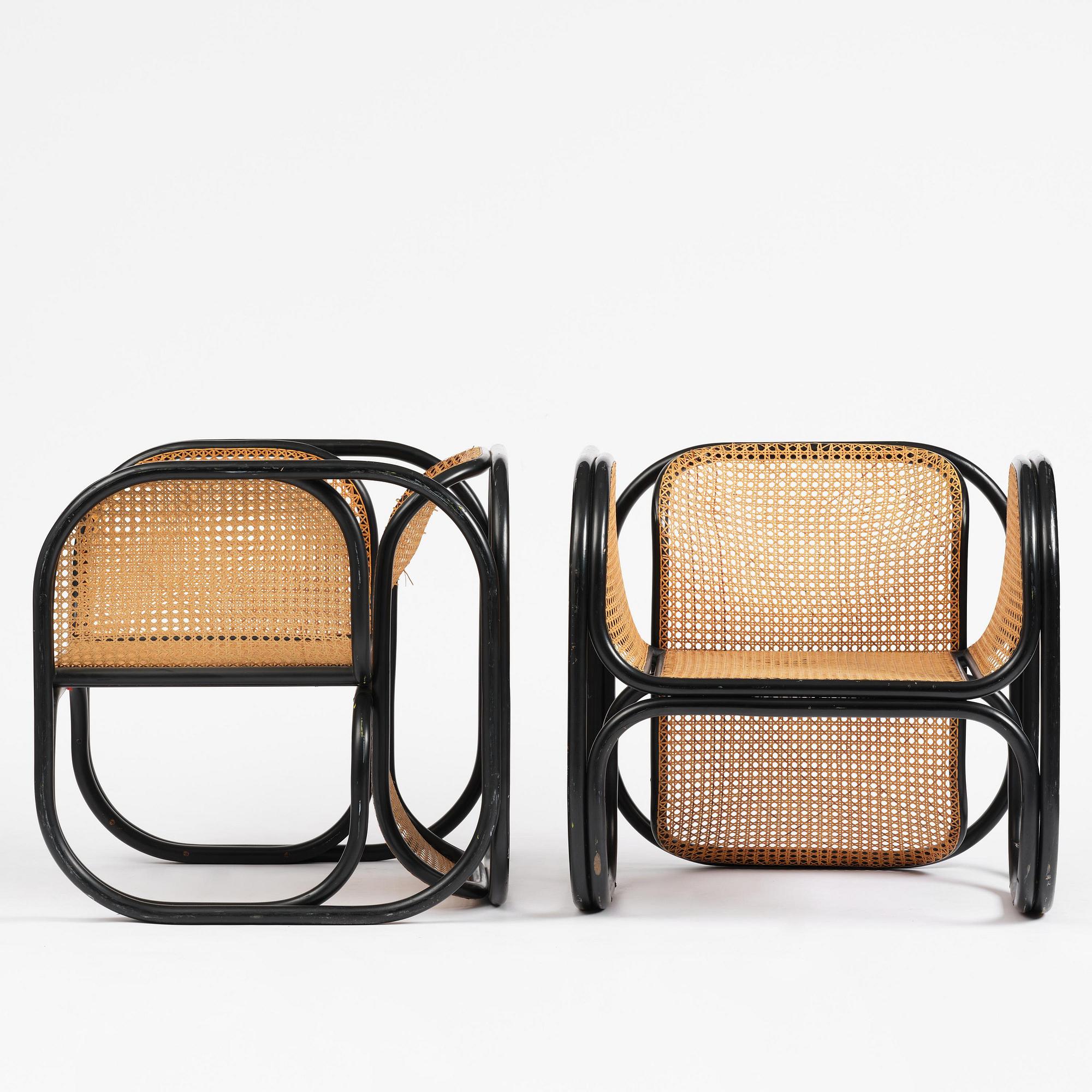 Jan Bocan, fåtöljer, ett par, Thonet, utförda för Tjeckoslovakiska ambassaden, Stockholm, 1972.