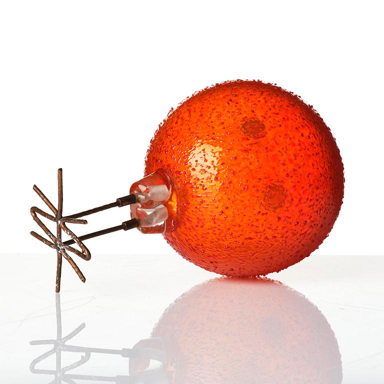 Alessandro Pianon, skulptur, "Pulcino", fågel, glas, Vetreria Vistosi, Italien, 1960-tal.