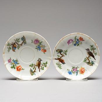 TETE A TETE, sex delar, porslin. Meissen, 1800-tal.