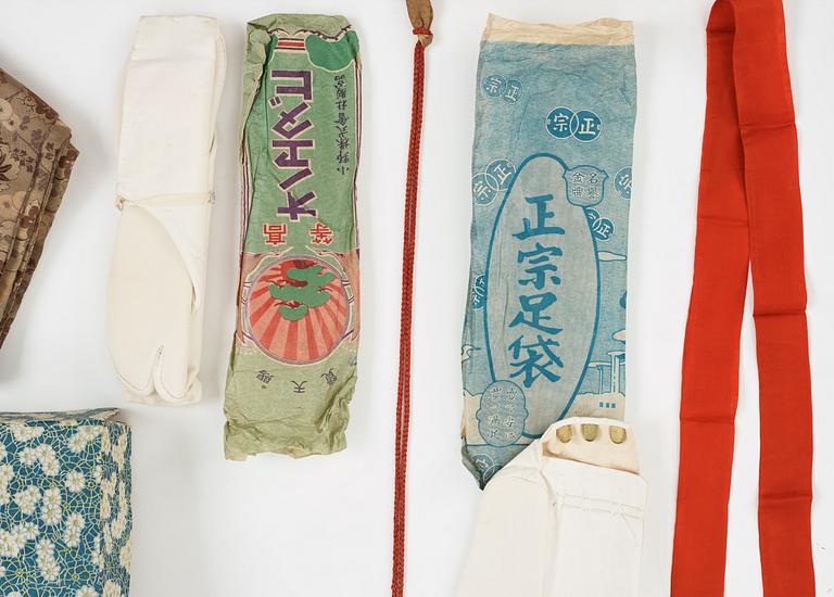 A group of Japanese Textiles, Meiji period (1868-1912).