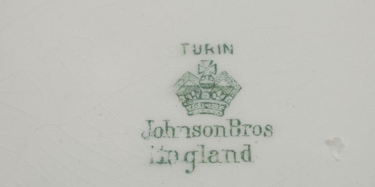 SERVISDELAR, 30 st, porslin, "Turin" Johnson Bros. England 1900-talets första hälft.